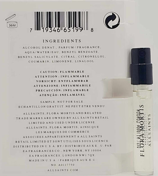 AllSaints flora mortis Eau de Parfum 0.05oz Sample