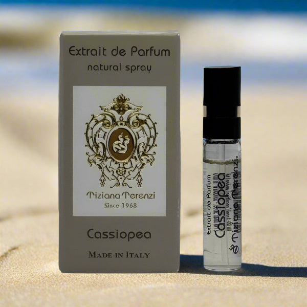 Tiziana Terenzi Cassiopea 1.5ml extrait de parfum sample vial – niche fragrance, fast & free shipping by Ghbb Trading