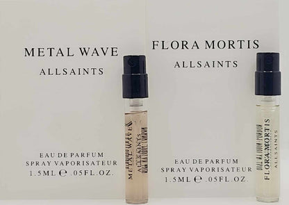 AllSaints Flora Mortis and Metal Wave Eau de Parfum 1.5ml spray samples – Lot of 2 by Ghbb Trading