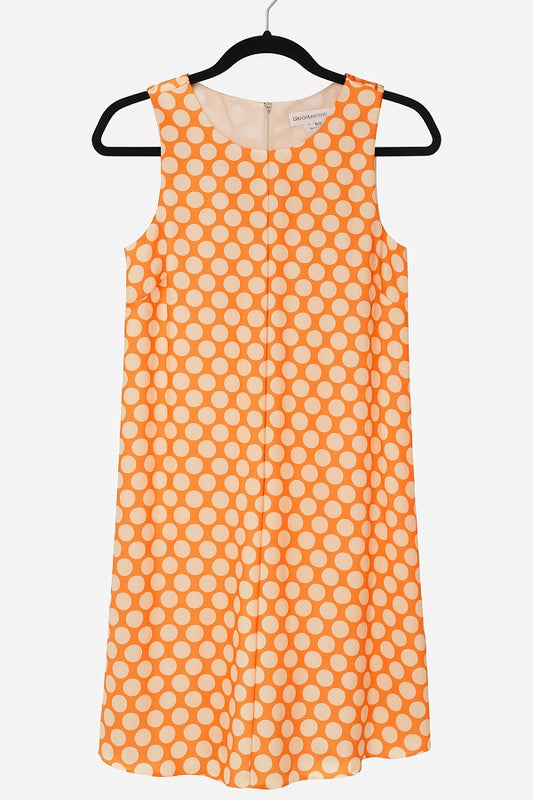 BCBGeneration Women's Polka Dot Dress – Salmon Wine Combo – Sleeveless, Size S, with $138 MSRP tag Ghbb Trading