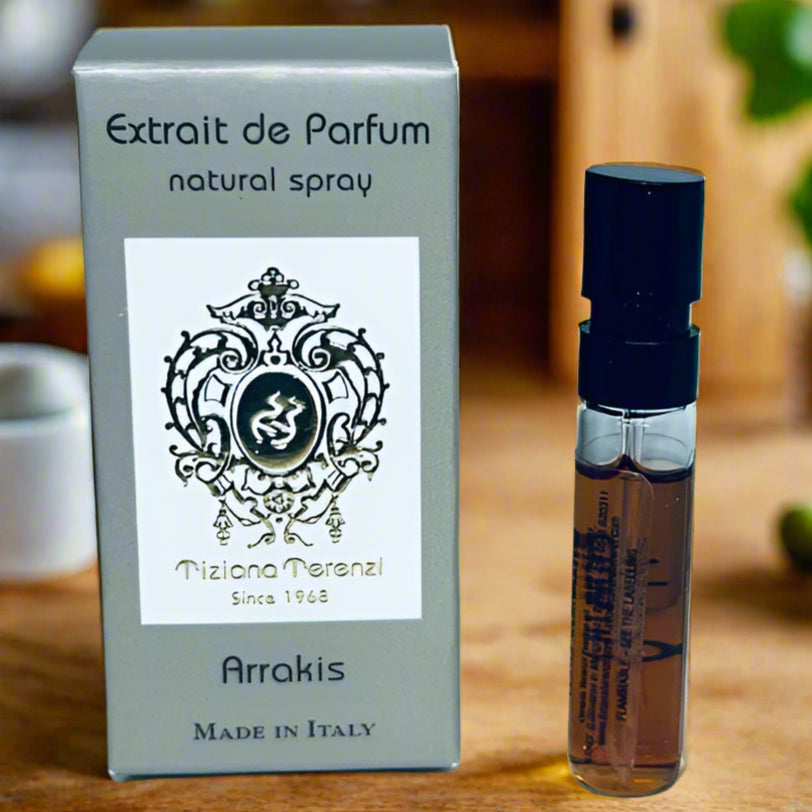 Tiziana Terenzi Arrakis extrait de parfum 1.5ml sample vial – niche fragrance, fast & free shipping by Ghbb Trading